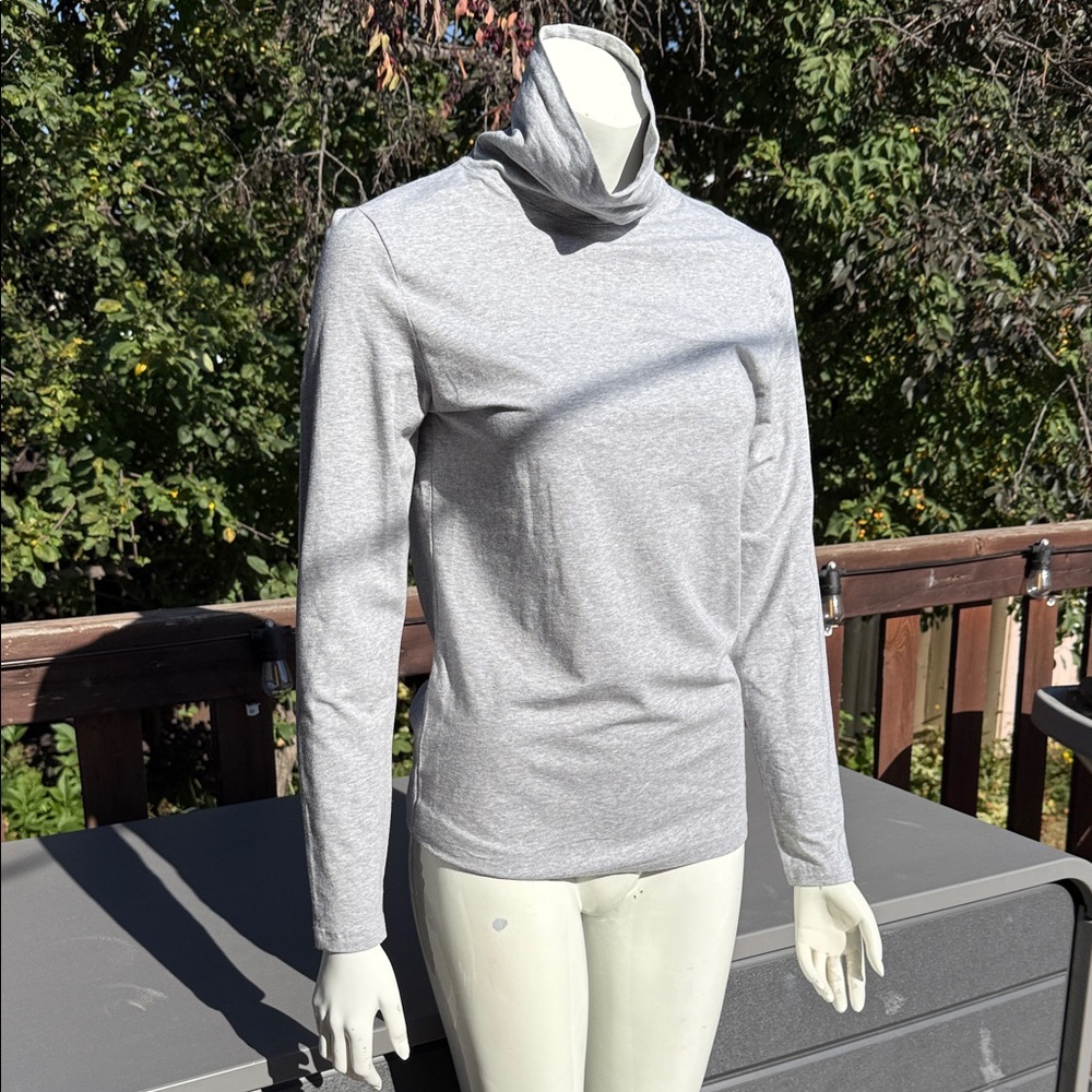 B.Young the collection Pamela Roll Neck gray Turtleneck Long Sleeve Top Med